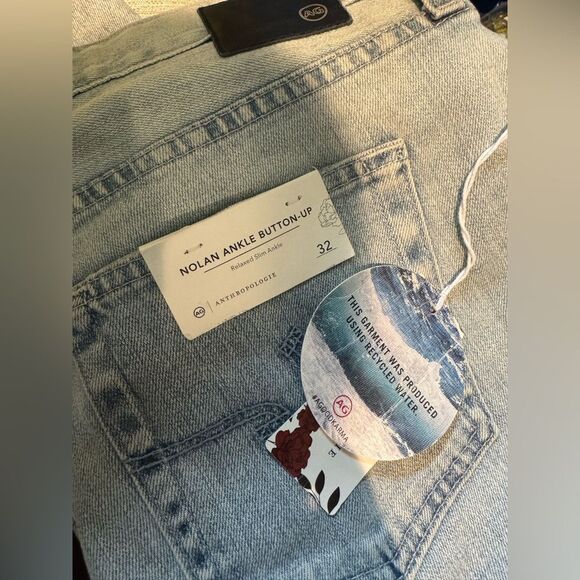 Anthropologie Adriano Goldschmied Nolan Ankle Button Up Relaxed Slim Ankle Jeans - Picture 5 of 6